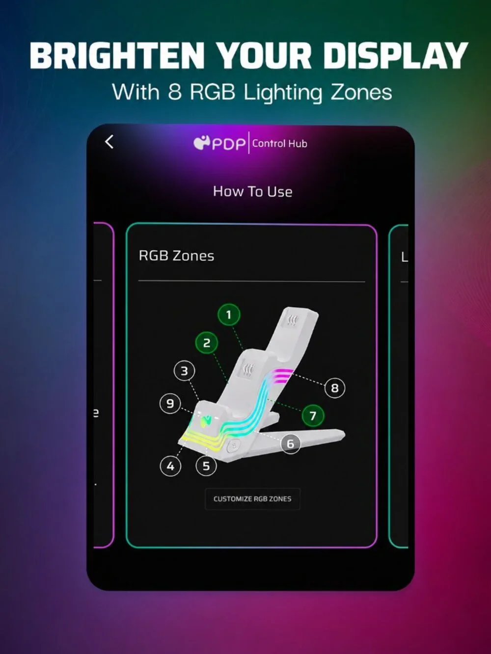 PDP Afterglow Wave Dual Gaming Charger with Customizable RGB Lighting, for Xbox